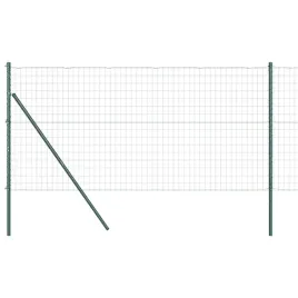ogrodzenie-z-slupkami-zielony-1-x-25-m-stal