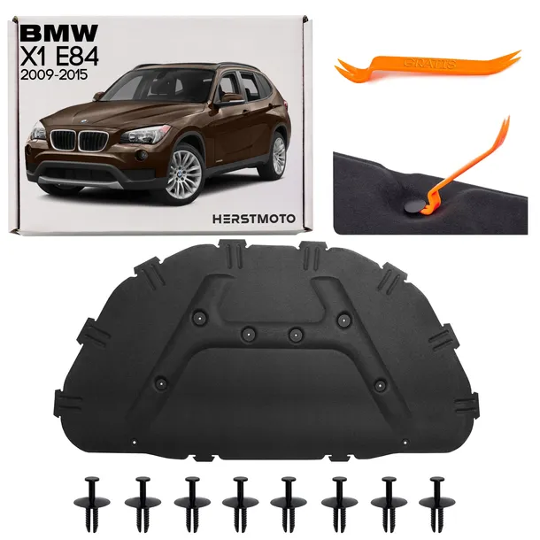 BMW X1 I E84 2009-2015 WYGŁUSZENIE MASKI KOMPLET ZE SPINKAMI 51481234000