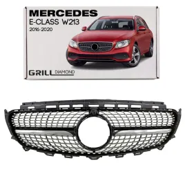 mercedes-e-class-w213-2016-2020-grill-diamond-czarny-z-kamera