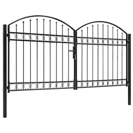 brama-ogrodzeniowa-podwojna-zaokraglona-stal-300x150-cm