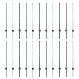slupki-ogrodzeniowe-22-pcs-zielony-140-cm-stal