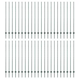 slupki-ogrodzeniowe-44-pcs-zielony-200-cm-stal