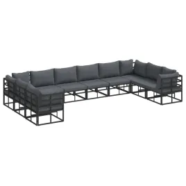 zestaw-sof-na-ogrod-z-poduszka-10-pcs-czarny-aluminium