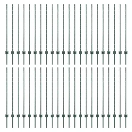 slupki-ogrodzeniowe-44-pcs-zielony-160-cm-stal