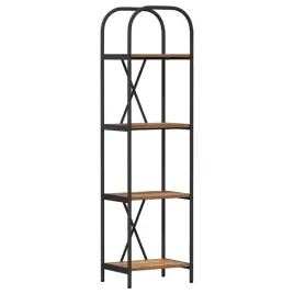 polka-na-ksiazki-stare-drewno-40-x-30-x-146-cm