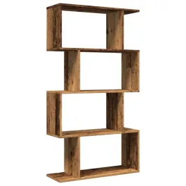regal-przegroda-4-poziomy-stare-drewno-70x24x129-cm