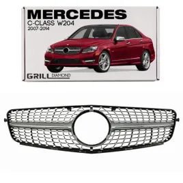 mercedes-c-class-w204-2008-2014-grill-diamond-silver