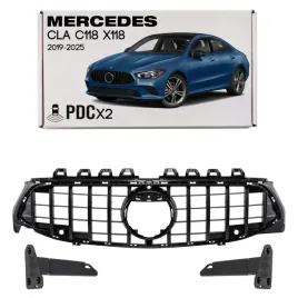 mercedes-cla-c118-2019-2025-z-kamera-grill-gt-panamericana-czarny-pdcx2
