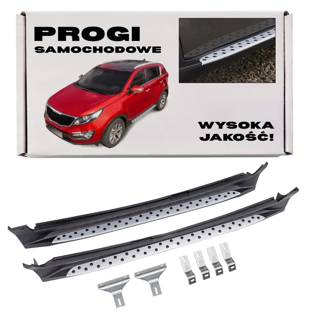 KIA SPORTAGE III SL 2010-2015 STOPNIE BOCZNE PROGI SAMOCHODOWE + ŚRUBY