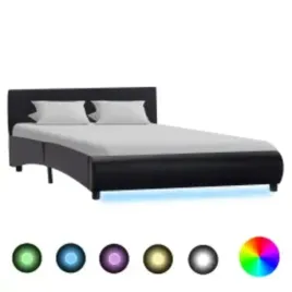 rama-lozka-z-led-czarna-sztuczna-skora-140-x-200-cm