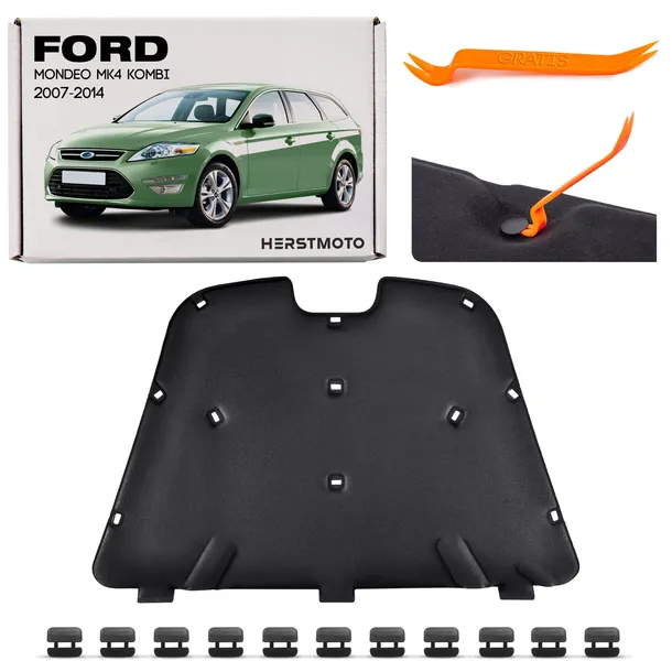 FORD MONDEO MK4 IV KOMBI 2007-2014 WYGŁUSZENIE MASKI 1750331 + SPINKI NOWE