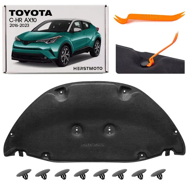 TOYOTA CH-R AX10 2016-2023 WYGŁUSZENIE MASKI 53341F4010 + SPINKI