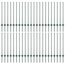 slupki-ogrodzeniowe-44-pcs-zielony-140-cm-stal