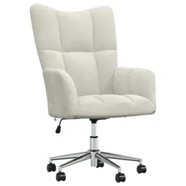 fotel-kremowy-obity-aksamitem