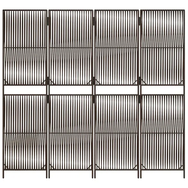parawan-4-panelowy-brazowy-polirattan-waga-z-opakowaniem-9-6-kg