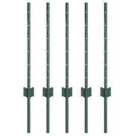 slupki-ogrodzeniowe-5-pcs-zielony-60-cm-stal