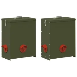 metalowy-karmnik-dla-kur-25-kg-z-zamkiem-zielony-oliwkowy