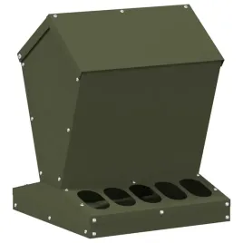 metalowy-karmnik-dla-kurczakow-zielony-oliwkowy-4-kg-pojemnosci-do