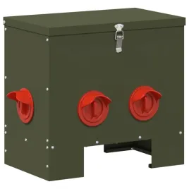 karmnik-dla-kur-z-wysokiej-jakosci-stali-20-kg-zielony-oliwkowy