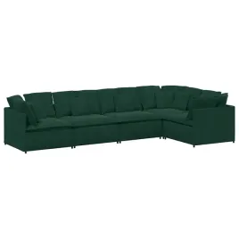 sofa-modulowa-z-poduszkami-aksamitna-ciemnozielona