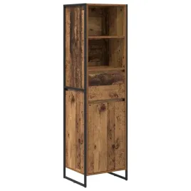 szafka-na-ksiazki-z-szuflada-stare-drewno-43-x-36-x-150-5-cm