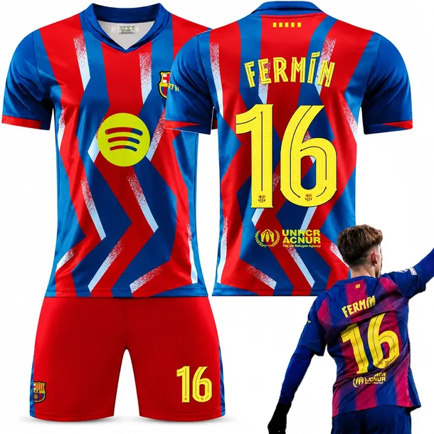 KOMPLET PIŁKARSKI KOSZULKA FERMIN LOPEZ FC BARCELONA ROZMIARY