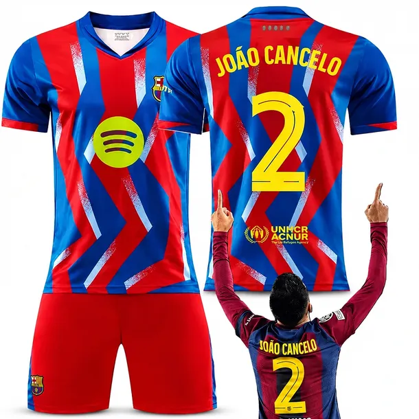KOMPLET PIŁKARSKI KOSZULKA JOAO CANCELO FC BARCELONA WSZYSTKIE ROZMIARY