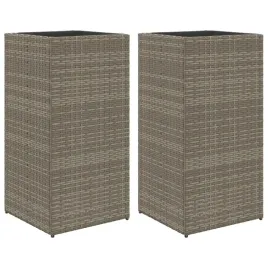 donice-ogrodowe-2-szt-szare-40x40x80-cm-rattan-pe