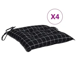 poduszki-na-krzesla-4-szt-czarne-w-krate-50x50x7-cm