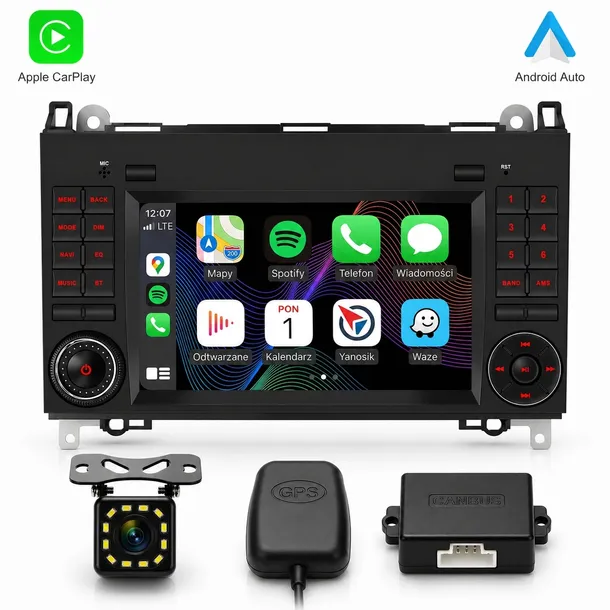 RADIO ANDROID CarPlay Nawigacja MERCEDES SPRINTER VIANO VITO W169 B200 WiFi