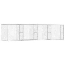 klatka-dla-psa-srebrny-800-x-200-x-200-cm-stal-galwanizowana
