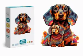 drewniane-puzzle-jamnik-mama-i-szczeniak-210-elementow-a3-duza-kolorowa-ukl