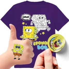 zestaw-3w1-koszulka-dla-dzieci-tatuaze-naklejki-spongebob-128-jakosc