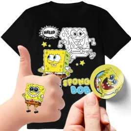 zestaw-3w1-koszulka-dla-dzieci-tatuaze-naklejki-spongebob-164-jakosc