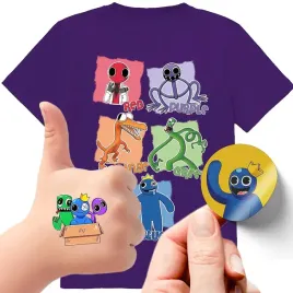 zestaw-3w1-koszulka-dla-dzieci-tatuaze-naklejki-rainbow-friends-128-jakosc