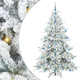 sztuczna-choinka-na-zawiasach-210-cm-z-dekoracyjnymi-lampkami-led-bialy