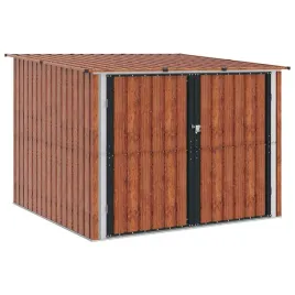 nowoczesna-szopa-na-rowery-metalowa-215-x-206-x-157-cm-brazowa