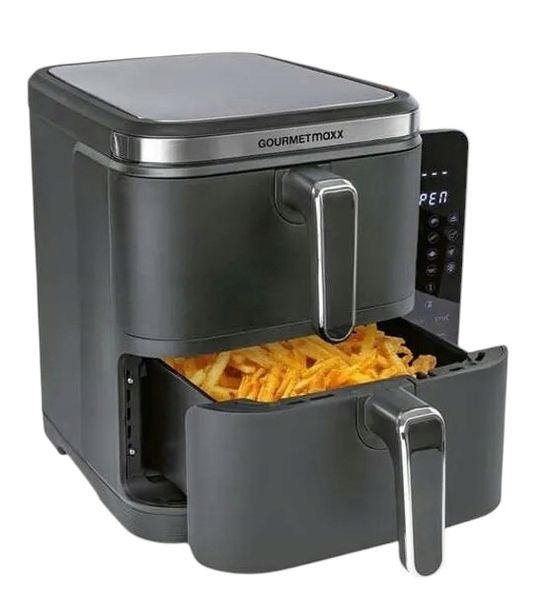 AIRFRYER FRYTKOWNICA XXL PIONOWA BEZTŁUSZCZOWA PODWÓJNA 2800W 12 PROGRAMÓW
