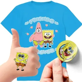 zestaw-3w1-koszulka-dla-dzieci-tatuaze-naklejki-spongebob-152-jakosc