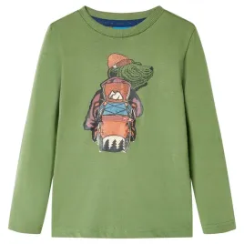 koszulka-dziecieca-z-dlugimi-rekawami-khaki-116