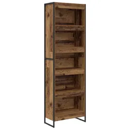 industrialna-szafka-na-ksiazki-w-kolorze-starego-drewna-60x30x1895-cm