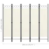 parawan-5-panelowy-bialy-200-x-180-cm-stan-nowy-szerokosc-parawanu-200-cm