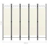 parawan-5-panelowy-bialy-200-x-180-cm-stan-nowy-waga-z-opakowaniem-5-02-kg