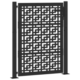 brama-ogrodowa-czarna-105x130-cm-stalowy-wzor-krz