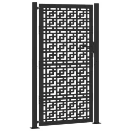 brama-ogrodowa-czarna-105x180-cm-stalowy-wzor-krz