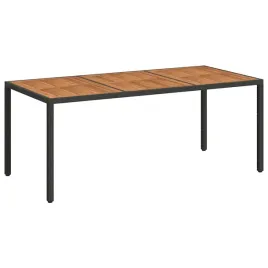 stol-ogrodowy-190x90x75-cm-czarny-rattan-pe-i-drewno-akacjowe
