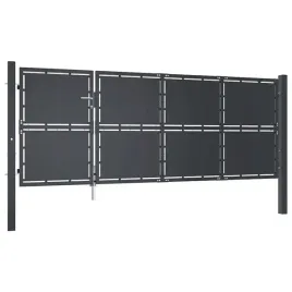 brama-ogrodzeniowa-stalowa-350-x-125-cm-antracytowa