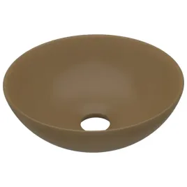 umywalka-lazienkowa-ceramiczna-matowa-kremowa-okragla
