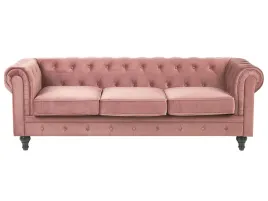 sofa-dla-3-osob-chesterfield-welur-rozowy