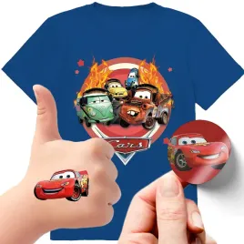 zestaw-3w1-koszulka-dla-dzieci-tatuaze-naklejki-cars-auta-zygzak-140-jakosc